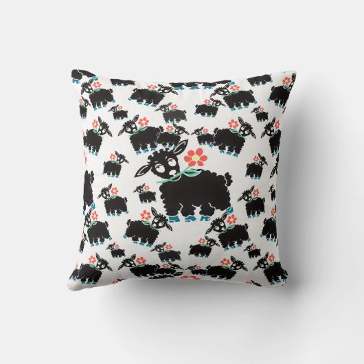 主は私の羊飼いの詩篇23:1ミニマリスト クッション (裏面)