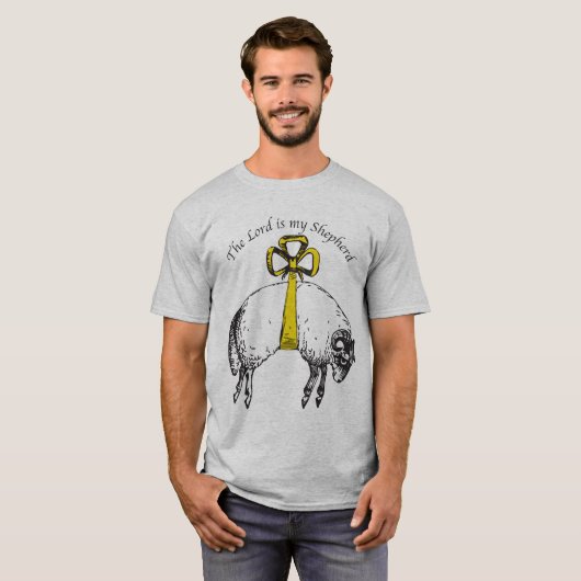 主は私の羊飼いの詩篇23 Tシャツ (正面フル)