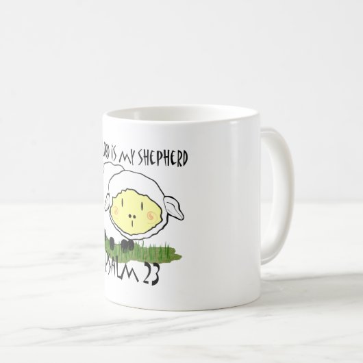 主は私の羊飼いの詩編23乳児Tシャツである – U コーヒーマグカップ (正面右)