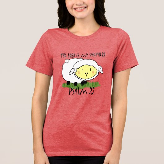 主は私の羊飼いの詩編23乳児Tシャツである – U トライブレンドＴシャツ (正面)