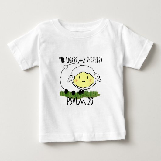 主は私の羊飼いの詩編23乳児Tシャツである – U ベビーTシャツ (正面)