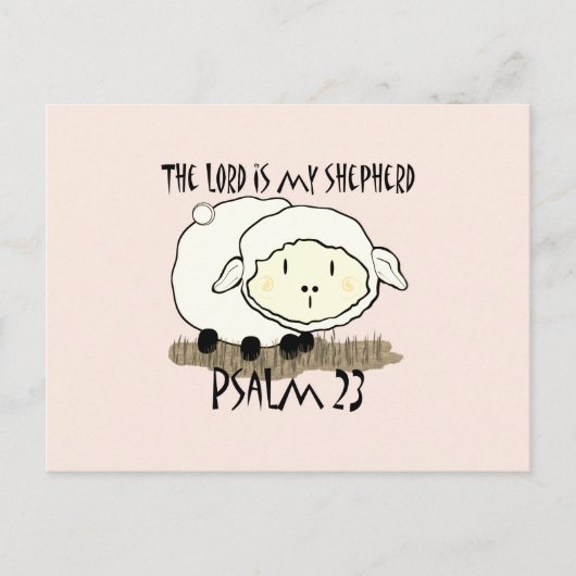 主は私の羊飼いの詩編23乳児Tシャツである – U ポストカード (正面)