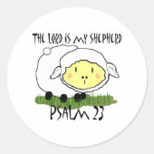 主は私の羊飼いの詩編23乳児Tシャツである – U ラウンドシール (正面)