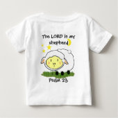 主は私の羊飼いの賛美歌23の乳児のTシャツです ベビーTシャツ (裏面)
