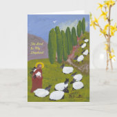 主は私の羊飼いカードです カード (黄色い花)