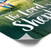 主は私の羊飼いクリスチャン10代のガール芸術 ポスター (角)