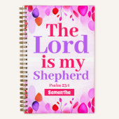 主は私の羊飼いクリスチャン・ガール・ジャーナル ノートブック (正面)