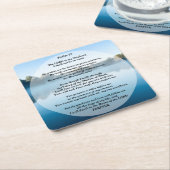 主は私の羊飼いパルム23 スクエアペーパーコースター (アングル)