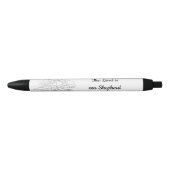 主は私の羊飼い23rd詩編の聖書の聖なる書物、 経典 黒ボールペン (正面)