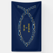 「主は私の羊飼い」と言う |クリスチャンフィッシュ 横断幕 (縦)