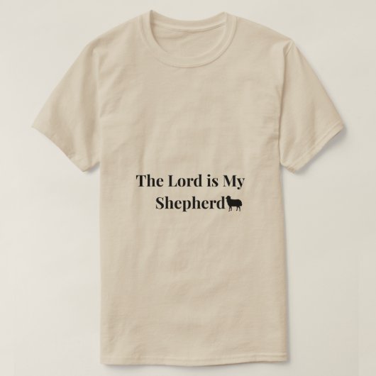 主は私の羊飼い キリスト教の信仰Tシャツ Tシャツ (デザイン正面)