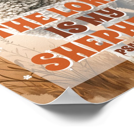 主は私の羊飼い ボホ キリスト教の幼児期のアート ポスター (角)