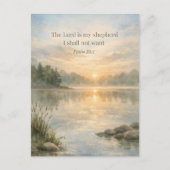 主は私の羊飼い ヨハネによる福音書 23:1 クリスチャン ポストカード (正面)