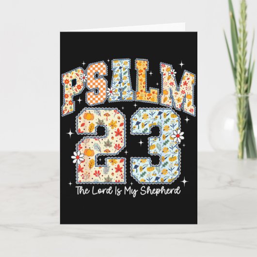 主は私の羊飼い ヨブ 23 キリスト教 聖書V カード (正面)