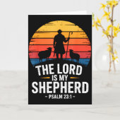 主は私の羊飼い ヨブ 23_1 聖書の一節 カード (黄色い花)