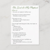 主は私の羊飼い-祈りの言葉カード 名刺 (裏面)