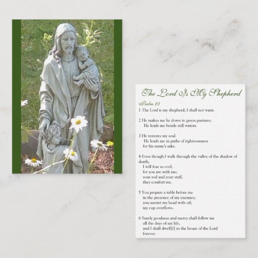 主は私の羊飼い-祈りの言葉カード 名刺 (正面/裏面)