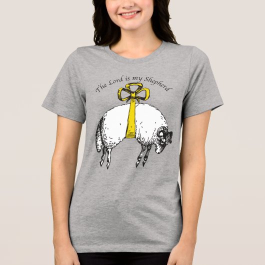 主は私の羊飼い 詩篇23 トライブレンドTシャツ (正面)