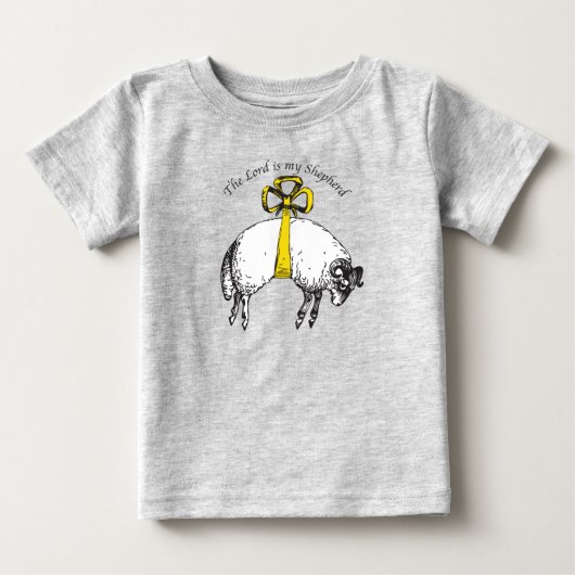 主は私の羊飼い 詩篇23 ベビーTシャツ (正面)