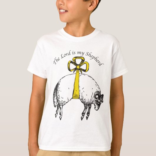 主は私の羊飼い 詩篇23 Tシャツ (正面)