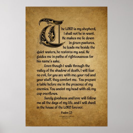 主は私の羊飼い(23詩篇) ポスター (正面)