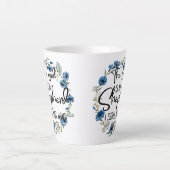 主は私の羊飼い| Psalm 23:1聖書の詩 カフェラテマグ (正面)