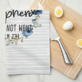 主は私の羊飼い| Psalm 23:1聖書の詩 キッチンタオル (四つ折り)