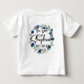 主は私の羊飼い| Psalm 23:1聖書の詩 ベビーTシャツ (裏面)