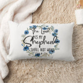 主は私の羊飼い| Psalm 23:1聖書の詩 ランバークッション (ブランケット)