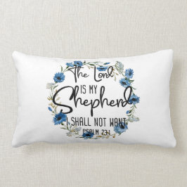 主は私の羊飼い| Psalm 23:1聖書の詩 ランバークッション