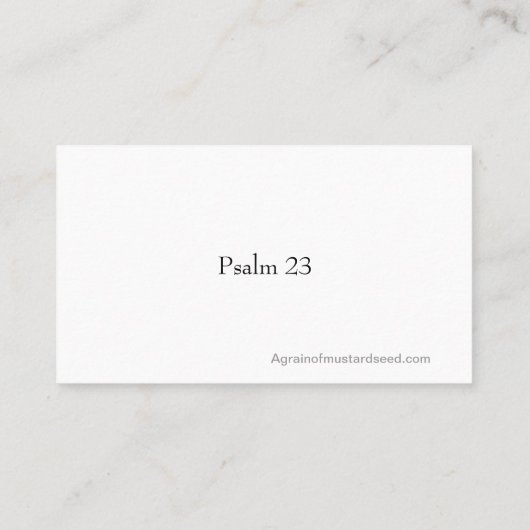 主は私の羊飼いPSALM 23名刺 名刺 (裏面)