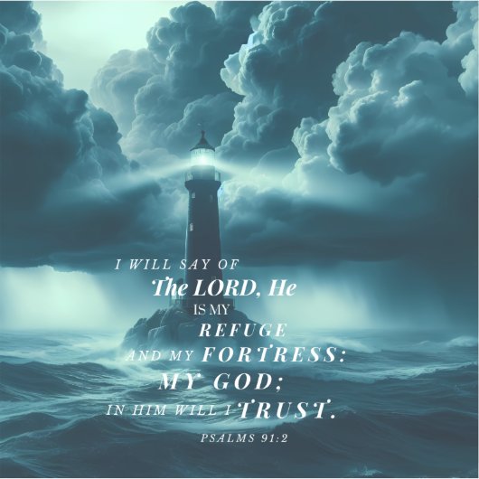 主は私の避難所のステッカー シール (正面)