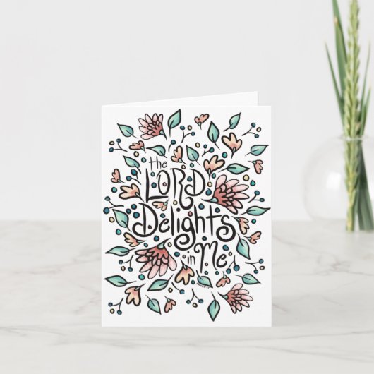 主は私を喜ばせてくださるカード サンキューカード (正面)