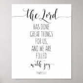 主は私達のために素晴らし事を行った, Psalm 126:3 ポスター (正面)