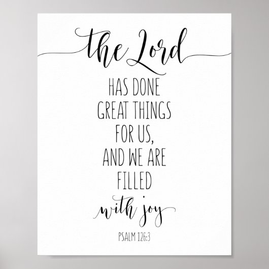 主は私達のために素晴らし事を行った， Psalm 126:3 ポスター (正面)