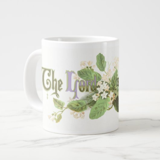 "主は立ち上がった"ヴィンテージイースターアート自然 ジャンボコーヒーマグカップ (正面左)