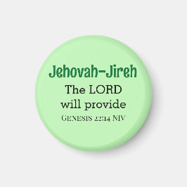 主は聖書の聖句を明るい緑に供える マグネット