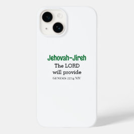 主は聖書の聖句を緑と白で与える Case-Mate iPhone 14ケース