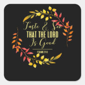 主は良い – 詩篇の聖句 スクエアシール (正面)