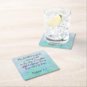 主は良い – Nahum 1:7 スクエアペーパーコースター (インサイチュ)