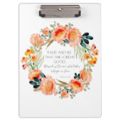 主は良きキリスト教聖書聖句リースクリップ クリップボード (正面)