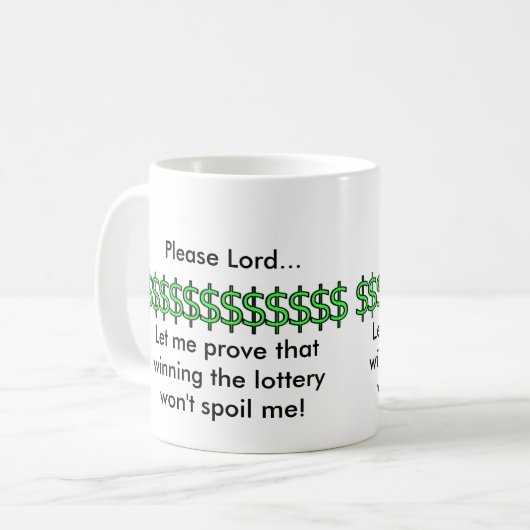 主は…私がlotterに勝つそれを証明することを許可しました コーヒーマグカップ (正面左)