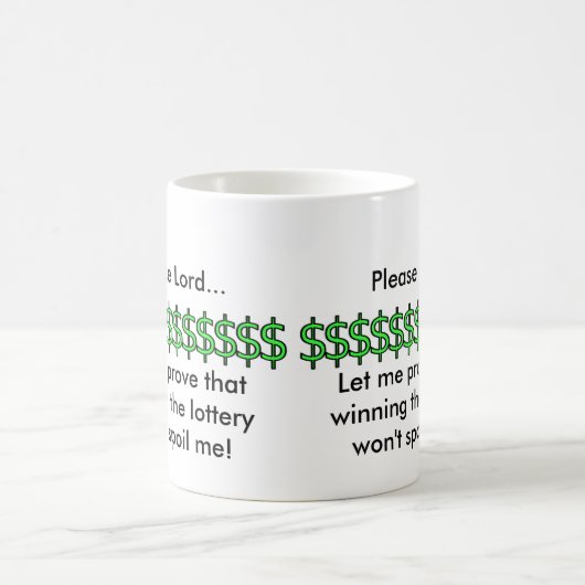 主は…私がlotterに勝つそれを証明することを許可しました コーヒーマグカップ (中央)