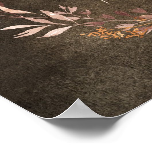 主はKJVのフローラ素晴らしを行ったグランジ ポスター (角)