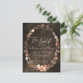 主はKJVのフローラ素晴らしを行ったグランジ ポストカード (スタンド正面)