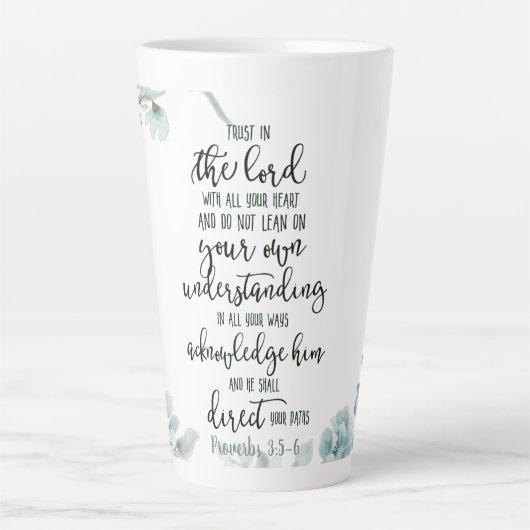 主への信頼フローラ カフェラテマグ (正面)