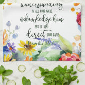 主への信頼フローラ キッチンタオル (折り畳み)