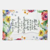 主への信頼フローラ キッチンタオル (横)