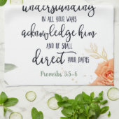 主への信頼フローラ キッチンタオル (折り畳み)