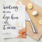 主への信頼フローラ キッチンタオル (四つ折り)